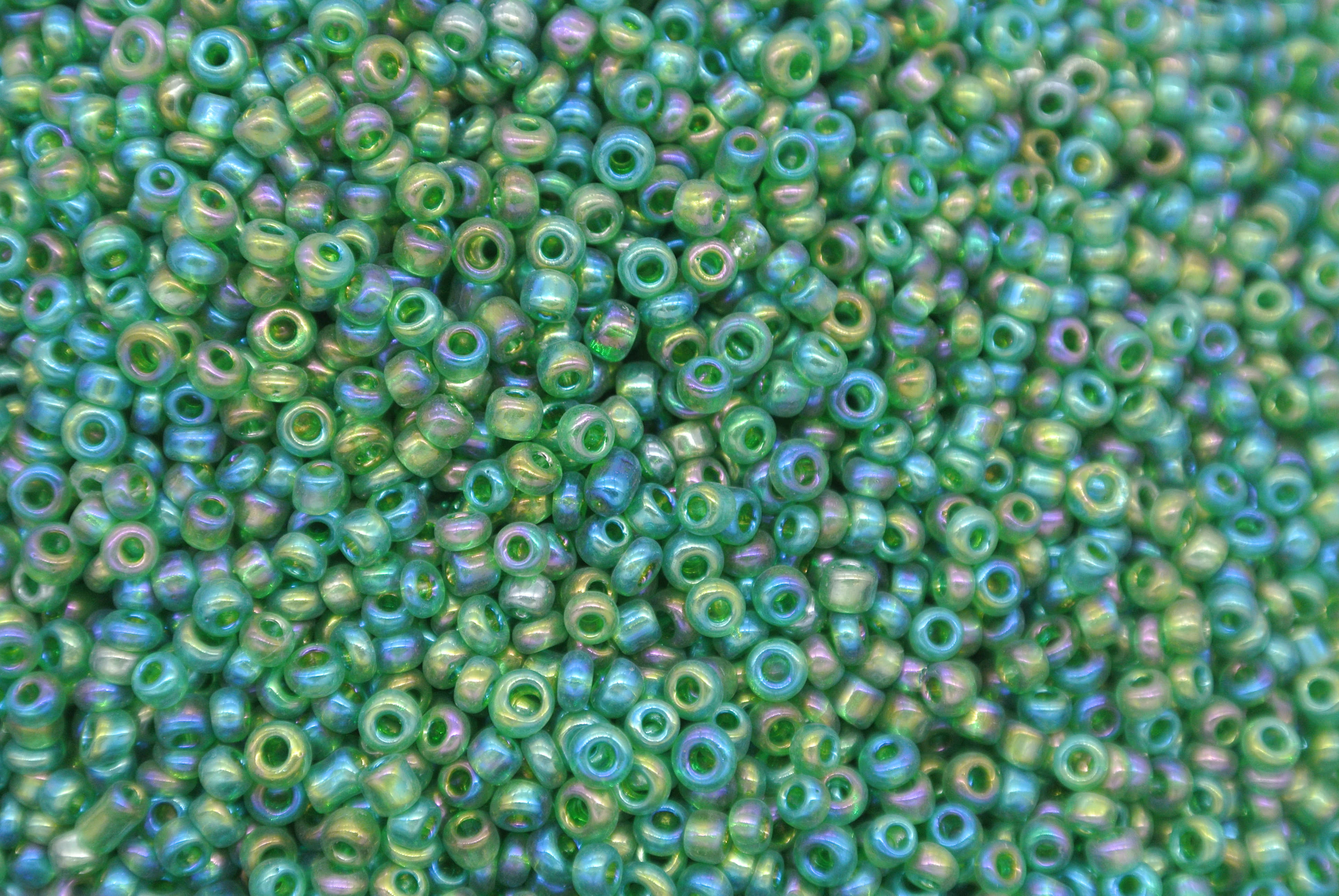 Seed Beads -11/0 size #404 Pearl Green 1Pound